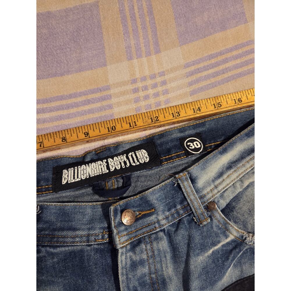 Billionaire Boys Club Prewashed Distressed Patchwork Faded Jeans Men's 37 x 33 - Picture 2 of 15